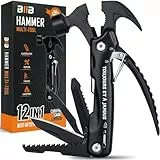 BIIB Cadeau Homme Saint Valentin, 12 en 1 Outil Multifonction, Idee Anniversaire Cadeau Homme Noel Original, Cadeau Papa Gadget Insolite Utile, Idée Cadeau Secret Santa Camping Accessoires