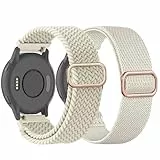 TUCOMO Dehnbares Nylon Armband Kompatibel mit Garmin Vivoactive 4S/Venu 3S/Venu 2S/Vivomove 3S, 18mm Geflochtenes Loop Elastische Ersatzband für Garmin Forerunner 255S/265S Herren Damen
