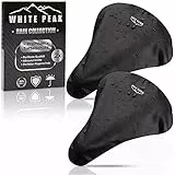 WHITE PEAK® 2er Set Sattelbezug in Universalgröße für jedes Fahrrad - Sattelschutz Wasserdicht - Fahrradsattel Regenschutz - Überzug Fahrradsattelschutz - Fahrradsattelbezug für wasserdichte Sattel