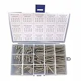 CREEYA Druckfedern-Sortiment-Set, 15 Verschiedene Größen 225 Stück Mini-Edelstahlfedern für Reparaturen, 10 mm - 30 mm Länge, 4-6 mm AD