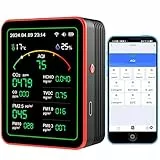 15-in-1 WLAN Luftqualitätsmonitor für Innenräume mit App, CO₂-, TVOC-, HCHO-, PM2.5- und PM10-Monitor, Temperatur- und Feuchtigkeitsanzeige, Farbdisplay, Luftqualitätsalarm für Zuhause und Büro