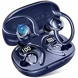 Bluetooth 5.4 Kopfhörer Sport, 2025 In Ear Kopfhörer Kabellos Bluetooth mit 6D Stereo/4 ENC Mic, 50H Noise Cancelling Ear buds, Over-Ear Sportkopfhörer mit Ohrhaken, IP7 Wasserdicht Ohrhörer für Sport