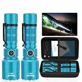 Taschenlampen, hohe Lumen, wiederaufladbar, 20.000 Lumen, superhell, 1500 Meter lange Reichweite, kleine, leistungsstarke Taschenlampe, 6 Modi, LED, taktische Tasche, wasserdichtes Blitzlicht für