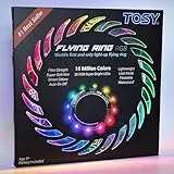 TOSY Flying Ring – 36 RGB-LEDs (Mehrfarbig), superhell, Lost-Mode, Auto-Aufleuchten, sicher, wasserdicht, Spielzeug für Pool/Strand/Camping