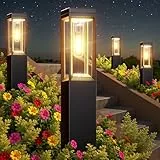 NEEMO Solarlampen für Außen Garten 4 Stück, 2x Größer Solarleuchten für Außen Extrem Hell mit 800 mAh Batterie, IP65 Wasserdicht Modern Solarleuchten Garten Deko für Rasen Terrasse Weg