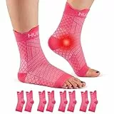 HUEGLO 4Paar Sprunggelenkbandage Orthopädische Kompressionssocken Neuropathie Knöchelbandage Arthritis Achillessehne Bandage Plantarfasziitis Fussbandagen Sprunggelenk Sport,Plantar Fasciitis Socks