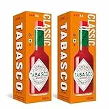 TABASCO Original Red Pepper Sauce ( 2 x 350 ml ) ist die kostengünstigste Variante! - Scharfe Soße aus nur drei 100% natürliche Zutaten - 3 Jahre Reifezeit scharfe Chili-Sauce - Glasflasche