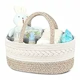 Maliton Wickeltisch Organizer,Baby Organizer Korb,Aufbewahrungskorb für den Wickeltisch,Windel Caddy mit Fächern & Griffen,Geschenke für Neugeborene