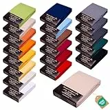 AVANTGARDE Premium Spannbetttücher - 180x200cm -200x220cm - 40cm Steg - auch für Boxspringbett & Wasserbett - Spannbetttücher ca.170g/m² - Bettlaken 100% Jersey Baumwolle (07 Beige)