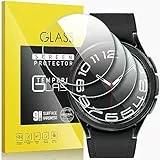 KSKSPE 4 Stück Displayschutz für Samsung Galaxy Watch 6 Classic 43mm Gehärtetes Glas Panzerfolie Schutzfolie,9H Härtegrad HD Blasenfreier Displayschutzfolie für Samsung Galaxy Watch 6 Classic 43mm