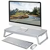 Mounting Dream Monitorständer Erhöhung mit Kabelmanagement und Aufbewahrungs-Organizer für den Schreibtisch, stabiler, ergonomischer, Laptop, bis zu 20 kg MD5301