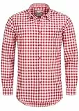 Stockerpoint Trachtenhemd OC-Franzl | kariert | modern Fit Rot XL