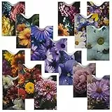 RFID Blocker Kartenhülle 15er Set Blumenmotiv, Kreditkarten Schutzhülle mit Einzigartigen Blumen-Designs, 4-Schicht Aluminiumfolie Konstruktion, Ultradünn unter 1mm, Reißfest und Wasserabweisend