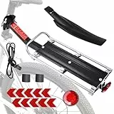 Gepäckträger Mountainbike Fahrradgepäckträger mit Tragfunktion 14 Teiliges Set Einstellbar Fahrrad Gepäckträger Aluminiumlegierung Rahmen Schutzblech Maximale Traglast 9 kg für 24-29 Zoll Fahrräder