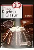 RUF Kuchen-Glasur Kakao Feinherb im Beutel, mit 35% Kakaoanteil, zum Glasieren & Dekorieren von Kuchen & Torten, glutenfrei, vegan, 1x100 g