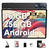 2024 Neueste Tablet 11 Zoll Android 13 16GB RAM+256GB ROM+TF 1TB, 2K Display 2000 * 1200, Octa-Core, 8600mAh, 5G WLAN, GPS, BT 5.0, 13MP+5MP, Type-C, Metallkörper, Mit Hülle, Tastatur & Maus, Grau