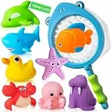 Ohne Loch - Badespielzeug Baby ab 1 2 3 4 Jahr, Wasserspielzeug Kinder Badewannenspielzeug Pool Schwimmbad Spielzeug ( Schimmelfreies 9 Stück )