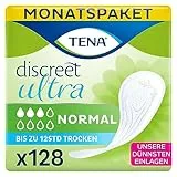 TENA Discreet Ultra- 128 Einlagen im Monatspaket (8 x 16 Stück), einzeln verpackt -Hygieneeinlagen für Frauen - bei leichter bis mittlerer Blasenschwäche, Inkontinenz und bei Tröpfchenverlust