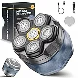 Journeyside Glatzen Rasierer Herren Elektrisch Kopfrasierer für Männer, 6D Magnetischer Glatzenrasierer Kabelloser IPX7 Wasserdicht für Nass und Trockengebrauch für Gesichtspflege &Glatzen-Styling