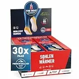 THE HEAT COMPANY Sohlenwärmer klebend - 30 Paar - EXTRA WARM - Wärmesohlen - Fußwärmer - 8 Stunden warme Füße - sofort einsatzbereit - luftaktiviert - rein natürlich - Größe SMALL: 36-40