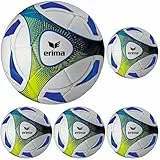 Erima Fussball Hybrid Training royal/Lime 5 (Packung mit 5)