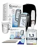 GLUCOFAST Duo Blutzuckermessgerät (mg/dL) Set mit 60 Teststreifen & 10 Lanzetten | Zertifiziertes Diabetes-Messsystem mit hoher Genauigkeit | Leichte Anwendung