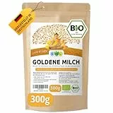 EWL Naturprodukte Bio Goldene Milch 300g,Golden Milk mit Kurkuma, Triphala, Ashwaganda, Ceylon Zimt, Ingwer, Ceylon Pfeffer, Kokosblütenzucker