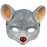 PRETYZOOM Karnevalsmaske 3D Maus Maske Party Face Cover Cospaly Party Halloween Zubehör für Kinder Erwachsene (hellgrau), PU-Schaum, hellgrau, 22X17X2CM