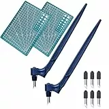 Craft Schneidwerkzeuge Set 10teilig, Neue Edelstahl Bastelmesser Set 360 Grad Präzisions mit 6 Ersatzklingen, 2 Schneidematte, Handwerkszeug Set für Handwerk Scrapbooking Modellbau