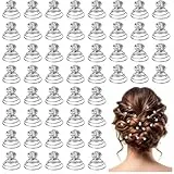 Haarspiralen Haarnadeln Hochzeit 60 Stück Spirale Haarschmuck Hochzeit Braut Haarschmuck mit Kristall Strass Haarspange Hochzeit-Glitzer Hair Jewellery Braut Haarspangen für Abschlussball&Hochzeit