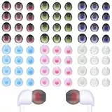 Hpmjz 36 Paar Ersatz Silikon Ohrstöpsel Aufsatz In-Ear Gummi Silikon Ohrpolster rutschfeste Ersatz-Ohrstöpsel für Fast Alle In-Ear Headset Klein Größe Ersatz Ohrstöpsel, 4 Farben 3 Größe(S/M/L)
