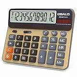 OSALO Tischrechner Gross großes Display große Tasten 12-stelliger Taschenrechner (OS-6815GN)