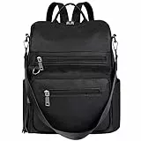ECOTISH Damen-Rucksack veganem Leder Groß Stylisch Frauen Designer Schultertasche Reiserucksack mit Quaste Cityrucksack Rucksacktasche (schwarz)