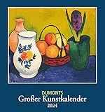 DUMONT Dumonts Großer Kunstkalender 2024, im Format 50 x 70 cm, Monatskalender, Kunstkalender mit Illustrationen aus unterschiedlichen Kunststilen