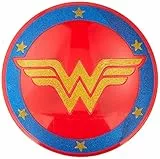 RUBIE'S DC Comics Offizielles Wonder Woman Glitzer-Schild, lizenziertes Zubehör von DC Comics, rotes und blaues Sternschild, mit Wonder Woman Logo, für Hallowwen, Karneval