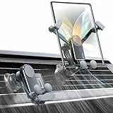 xuenair Fold Autohalterung, [2 Pack Haken] Samsung Galaxy Z Fold Autohalterung [Thick Case Friendly] Auto-Lüftungsclip für Z Fold 7 6 5 4 3 iPhone