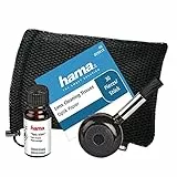 Hama Kamera Reinigungsset 4-teilig für professionelle Nassreinigung (Objektiv, Sensor und Kameralinse reinigen, Blasebalg mit Pinsel, Reinigungsflüssigkeit, Optik Papier, für DSLR, Brille, Fernglas)