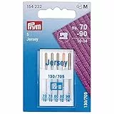 Prym 154232 Nähmaschinennadeln Jersey 70-90, 130/ 705, 5 Stück Nähmaschinennadel, Stahl, silber, 3,0 x 0,3 x 0,3 cm, Silberfarbig