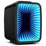 BEICHEN Mini Kühlschrank, 4L / 6 Dosen Leise Minikühlschrank, 7 RGB Lichtmodi, 2in1 Kühl- und Warmhaltefunktion für Getränke & Skincare, AC 220V / DC 12V, Mini Fridge für Gaming, Büro, Auto (Schwarz)