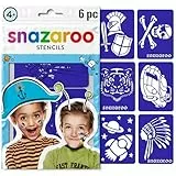 Snazaroo Schmink Schablonen Set 'Abenteuer - Jungen', 6 wiederverwendbare Acryl Schablonen