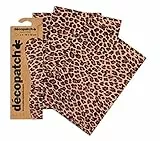 Decopatch Papier No. 207 (braun Leopard, 395 x 298 mm) 3er Pack