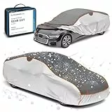 WALSER Auto-Hagelschutzplane, PKW-Hagelschutzgarage wasserdicht, Auto-Abdeckplane Perma Protect, atmungsaktive PKW-Abdeckung, Autoplane, Größe: L