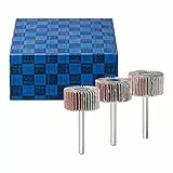 PFERD TOOLS Fächerschleifer-Set F, 3-tlg. | Korund Ø30x15mm Schaft-ø 6mm A60, 80, 120 | 44498002 – für Feinschliff & Finish