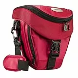 Mantona Colt Kameratasche - Universaltasche inkl. Schnellzugriff, Staubschutz, Tragegurt und Zubehörfach, geeignet für DSLM und DSLR Kameras, rot