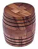 LOGOPLAY Barrel - Fass - 3D Puzzle - Montessori - Denkspiel - Knobelspiel - Geduldspiel - Logikspiel aus Holz