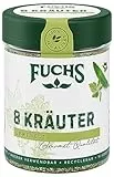 Fuchs Gewürze - 8 Kräuter gerebelt - Kräutermischung für Marinaden, Fischgerichte oder Kräuter-Frischkäse - natürliche Zutaten - 25 g in wiederverwendbarer, recyclebarer Dose