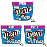 M&M'S Crispy Schokolade Großpackung | American Football Snacks | Schokolinsen mit Knusperkern | 850g (Packung mit 3)