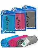 Fit-Flip Kühltuch 3er Set, kühlendes Handtuch Fitness und Sport
