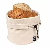 APS beige Brottasche inkl. Wärmekissen mit Keramik-Kugeln und Zugverschluss aus Baumwollen, wiederverwendbar auch für Brötchen, Eier etc. nutzbar, Ø 19,0 cm