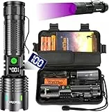 Relybo Taschenlampe Led Aufladbar, Led Taschenlampe Extrem Hell 500000 lumen, Taktische Taschenlampe Batteriebetrieben Usb Mit Holster, 5 Modi für Outdoor Notfälle Camping